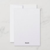 Anpassbare Hochzeitseinladung Einladung (Rückseite)