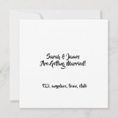 Anpassbare Hochzeitseinladung zur Vorankündigung   Einladung (Rückseite)