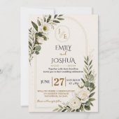 Anpassbare Hochzeitseinladungsvorlage Einladung (Vorderseite)