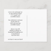 Anpassbare Hochzeitsfotos von Fotos Einladungspostkarte (Rückseite)