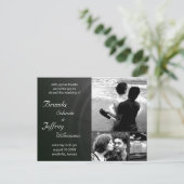 Anpassbare Hochzeitsfotos von Fotos Einladungspostkarte (Stehend Vorderseite)