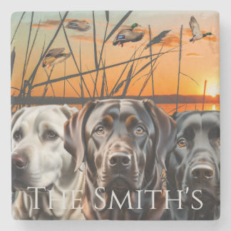 Anpassbare Hochzeitsgeschenke Labrador Retriever Steinuntersetzer