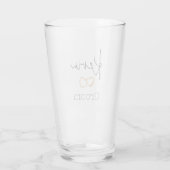 Anpassbare Hochzeitsgrauglas-Tumbler Glas (Rückseite)