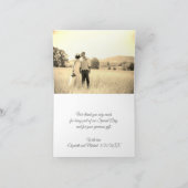 Anpassbare Hochzeitskarte dank Flachkarte Dankeskarte (Innenseite)