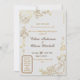 Anpassbare Hochzeitskarte Einladung