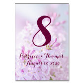 Anpassbare Hochzeitskarte Tischnummer (Rückseite)