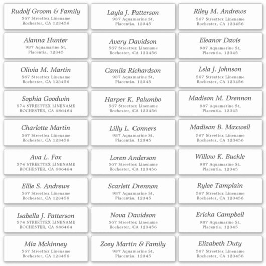 Anpassbare Hochzeitskleber Aufkleber (Vorderseite)