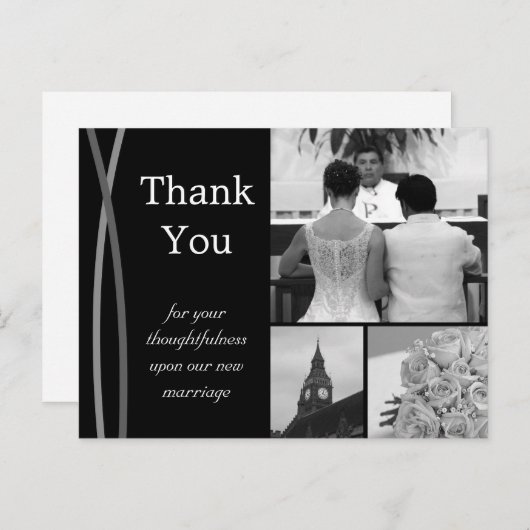 Anpassbare Hochzeitsstipps mit Dankeschön-Foto Postkarte (Vorne/Hinten)