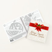 Anpassbare Holly Jolly Weihnachtskochbücher Notizblock (Innenseite)