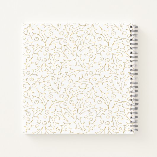 Anpassbare Holly Jolly Weihnachtskochbücher Notizblock (Rückseite)