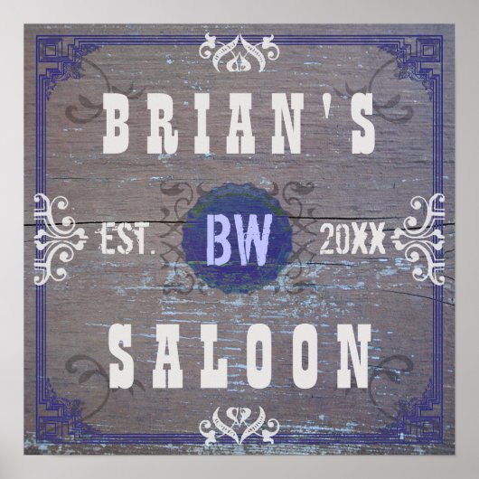 Anpassbare Home Bar Bier Saloon Poster (Vorne)