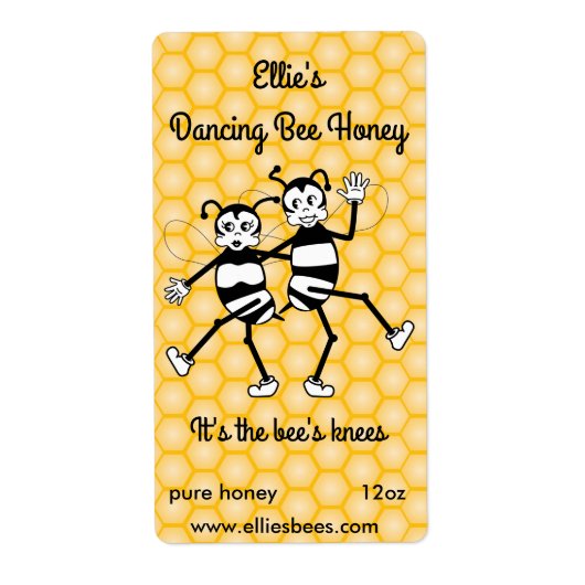 Anpassbare Honigflasche oder Bienenwachsetikett (Vorne)