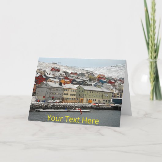 Anpassbare Honningsvåg, Norwegen Karte (Vorderseite)