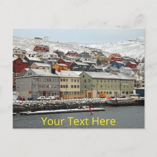 Anpassbare Honningsvåg, Norwegen Postkarte (Vorderseite)