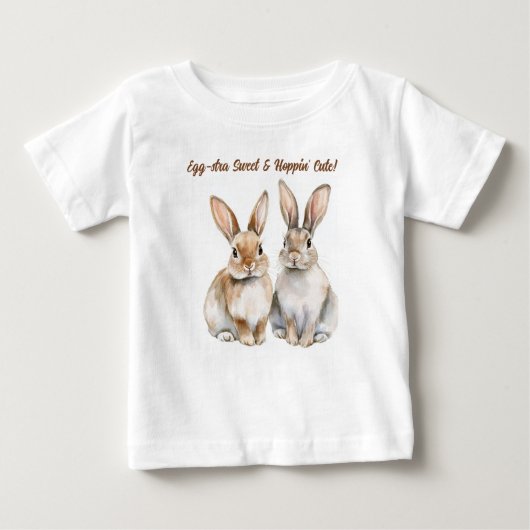Anpassbare 🐇 Hoppin' in Spring T-Shirt (Vorderseite)