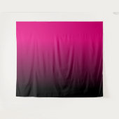 Anpassbare Hot Pink und Black Ombre Wandteppich (Vorderseite (Horizontal))