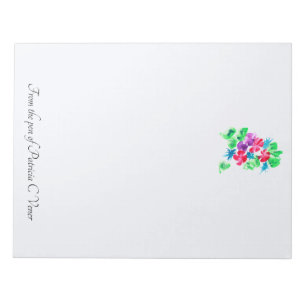 Anpassbare Hübsche BlumenBouquet-Note Pad Notizblock