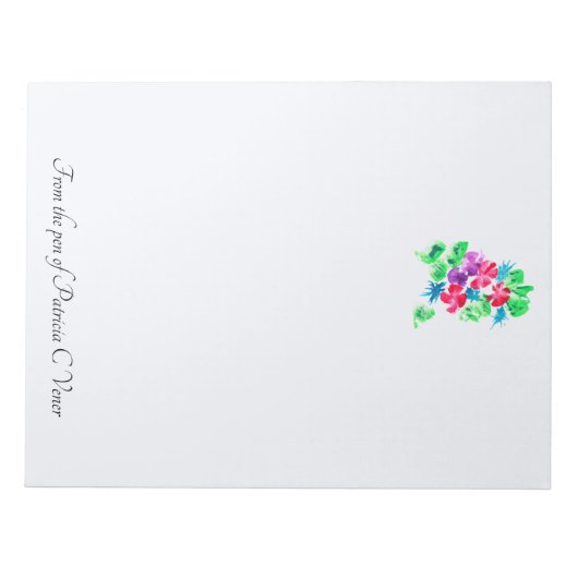 Anpassbare Hübsche BlumenBouquet-Note Pad Notizblock (Vorderseite)