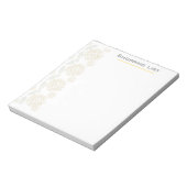 Anpassbare Hübsche Elegante Blume Notizblock (Rotiert)