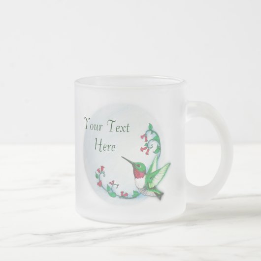 Anpassbare Hummingvogel-Tasse Mattglastasse (Rechts)