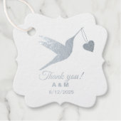 Anpassbare Hummingvogelsilber Geschenkanhänger (Vorderseite)