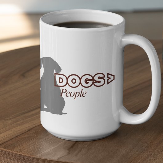 Anpassbare HUNDE > Menschen Kaffeetasse