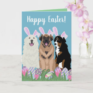 Anpassbare Hunde Ostern Karte