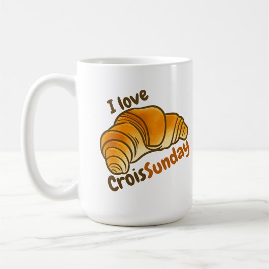 Anpassbare I-Liebe CroisSunDay Kaffeetasse (Links)