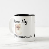 Anpassbare I-Liebe meines Spitzes Zweifarbige Tasse (Vorderseite Links)