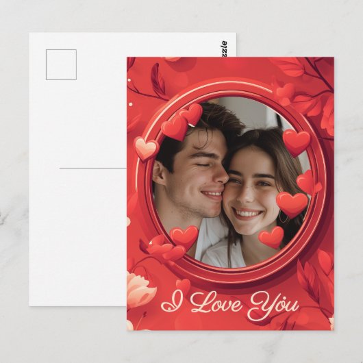 Anpassbare I-Liebe Postkarte (Vorne/Hinten)