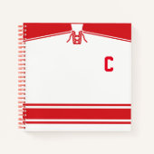 Anpassbare Ice Hockey-Jersey-Notebook Notizbuch (Vorderseite)