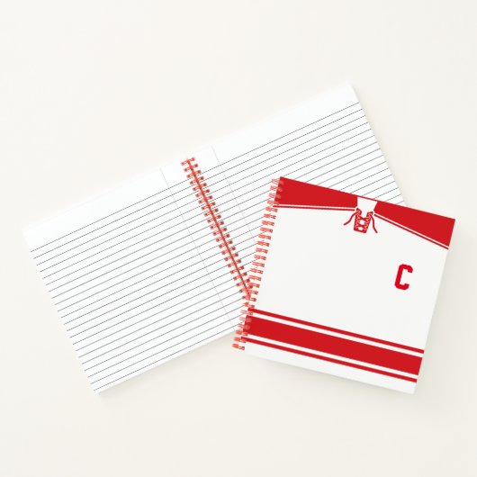 Anpassbare Ice Hockey-Jersey-Notebook Notizbuch (Innenseite)