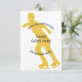 Anpassbare Ice-Skaten-Party Einladung (Stehend Vorderseite)