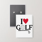 Anpassbare Ich liebe Golfbälle Button (Vorderseite/Rückseite)