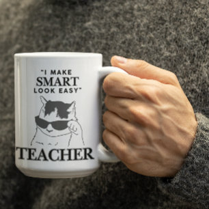 Anpassbare "Ich mache intelligent einfach" Lehrer Kaffeetasse