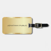 Anpassbare Imitate Gold Template Elegant Gepäckanhänger (Vorderseite horizontal)
