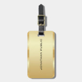 Anpassbare Imitate Gold Template Elegant Gepäckanhänger (Vorderseite vertikal)