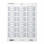 Anpassbare Imitate Silver Modern Simple Template Adressaufkleber (Vorne)