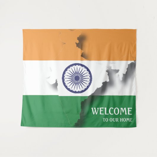 Anpassbare Indische Flagge Wandteppich (Vorderseite (Horizontal))