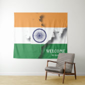 Anpassbare Indische Flagge Wandteppich (Beispiel (Horizontal))