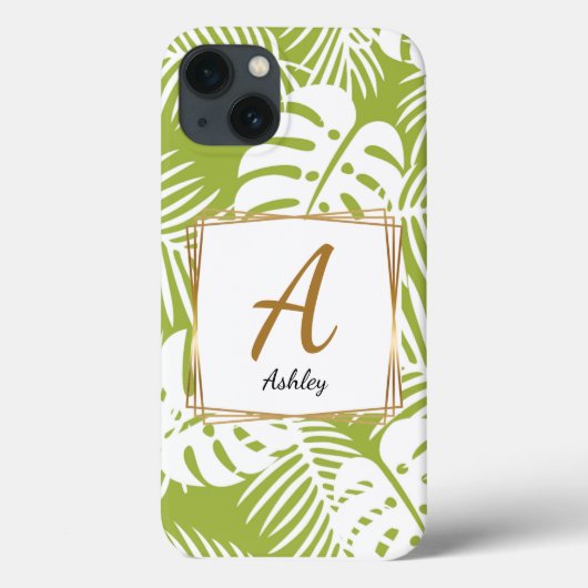 Anpassbare Initialen Grüne Handyhülle Case-Mate iPhone Hülle (Rückseite)