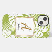 Anpassbare Initialen Grüne Handyhülle iPhone Hülle (Rückseite (Horizontal))