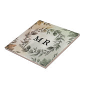 Anpassbare Initialzündung - elegantes Monogramm Fliese (Seite)