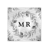 Anpassbare Initialzündung - elegantes Monogramm Gummistempel (Prägung)