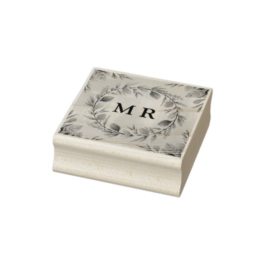 Anpassbare Initialzündung - elegantes Monogramm Gummistempel (Stempel)