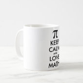 Anpassbare Internet-Meme BEHALTE CALM und LIEBE MA Kaffeetasse (Vorderseite Links)