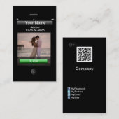 Anpassbare iPhone-Gestaltung (mit sozialen Tasten) Visitenkarte (Vorne/Hinten)