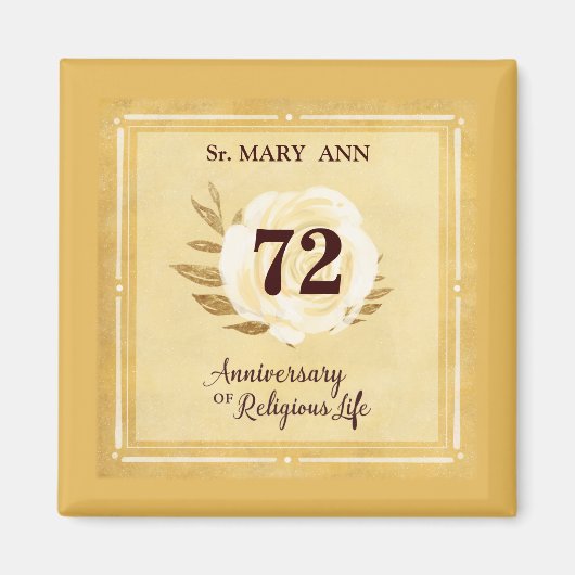 Anpassbare Jahrestag des religiösen Lebens Nun Magnet (Vorne)