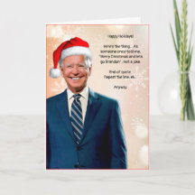 Anpassbare Joe Biden Weihnachtskarte