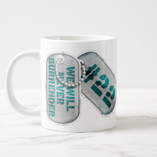 Anpassbare Jumbo-Kaffee-Tasse "22 DOG TAGS" Jumbo-Tasse